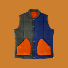 Alpine vest - Navy/Green/Orange