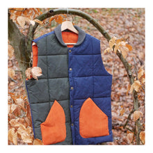 Alpine vest - Navy/Green/Orange