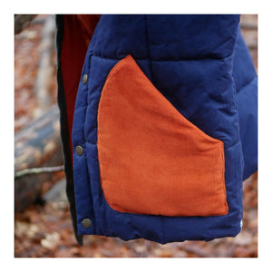 Alpine vest - Navy/Green/Orange