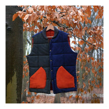 Alpine vest - Navy/Green/Orange