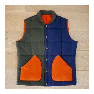 Alpine vest - Navy/Green/Orange